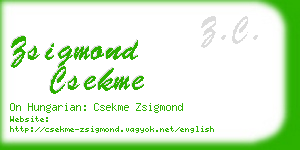 zsigmond csekme business card